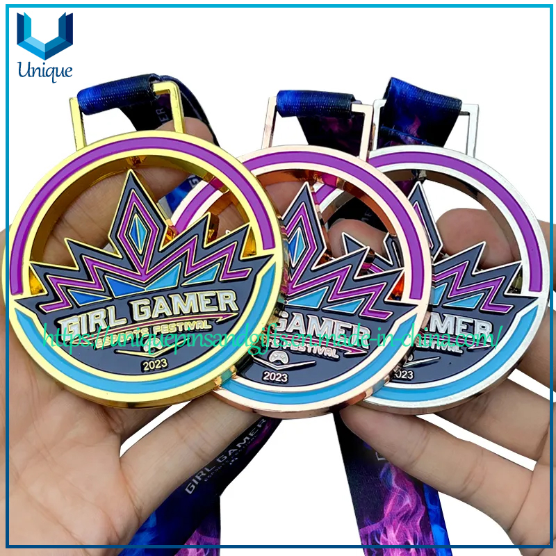 Custom Souvenir Enamel 3D Logo Trophy Award Gold Metal Military Judo Football Soccer Run Race Triathlon Marathon Running Karate Sport Medal