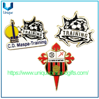 Customize Spain Football Training Hard Enamel Lapel Pin in Gold with UV Printing