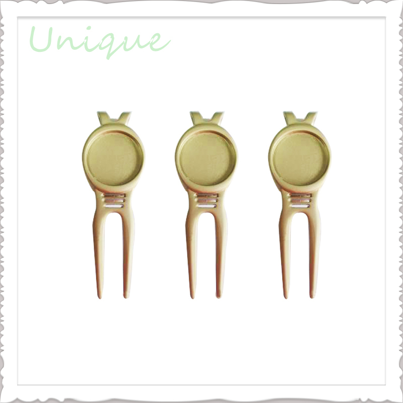 Die Cast Zinc Alloy Golf Divot Tool with Customize Design Ballmarker Logo, Factory Wholesale Golf Accessories for Gifts