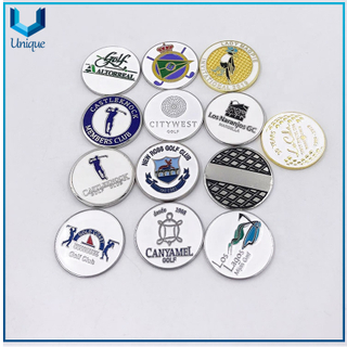 Wholesale Manufacturers, Golf Divot Tool Holders,Magnetic Hat Clip Golf Ball Markers,Customize Metal Soft Enamel/ Soft Cloisonne Die Struck Iron Ballmarker 