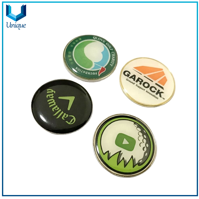 Printing Logo Magnetic Golf Hat Clip with Ball Marker, Custom Design Hat Clip with Ballmarker for Golf Tools