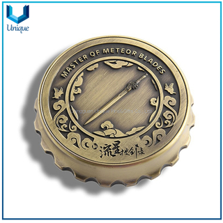 China Wholesale Beer Bottle Opener, Fashion Promotional Gifts Metal Bottle Opener, Customize 3D Antique Brass Can Opener 