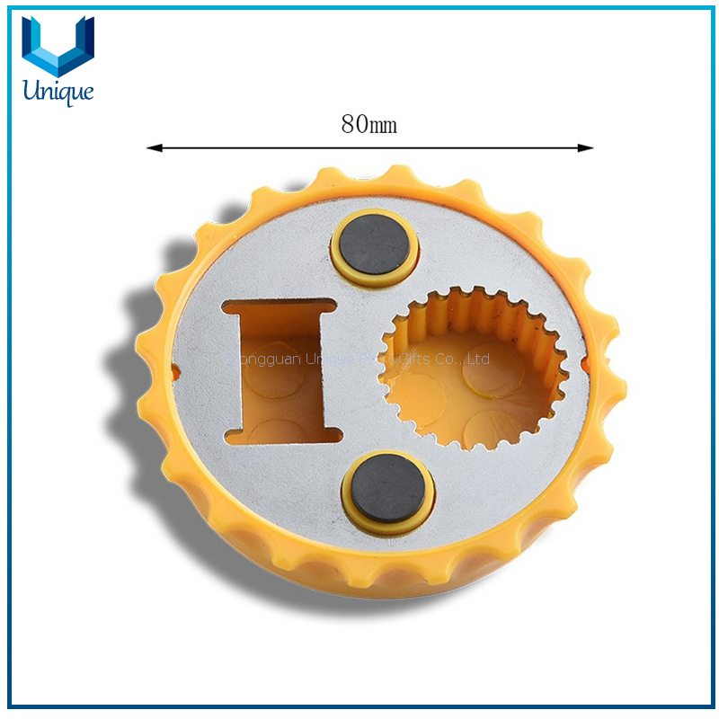 Custom Made Round Bottle Cap Shape Metal Bottle Opener, Fashion Beer Bottle Opener for Promotional Gifts