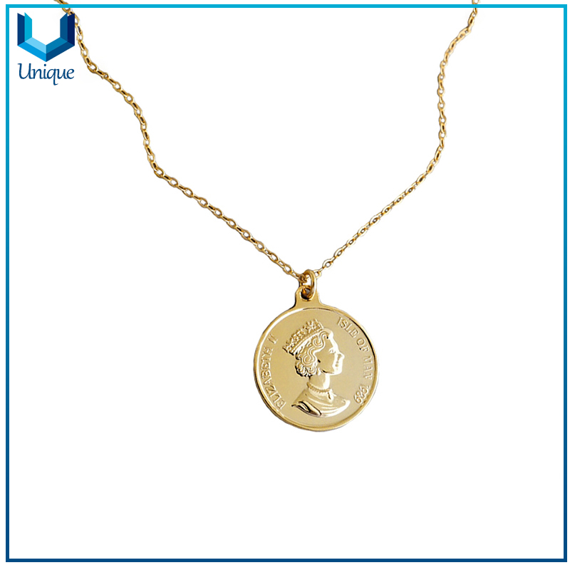 Custom Picture Logo 925 Silver Pendant, Gold 3D Cutout Portrait Pendant Necklace for Wholesale