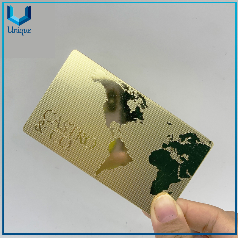 Customize Design Gold /Silver Membership Card, 5mm thick Hight Quality Engraved Metal Business Card, Luxury stainless Steel Wedding Invitation Card
