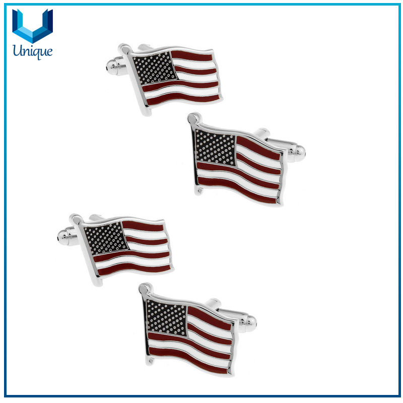 Wholesale Customize National Flag Cufflink, Football Club Cufflink, Sport Cufflink, Soft Enamel Tie Pin Cufflink for Gifts