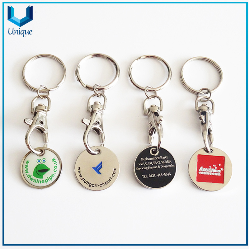 Customize Soft Enamel Trolley Lock Coin Keychain, Factory Wholesale Metal Trolley Cart coin with Customize Design for Promotional Gifts