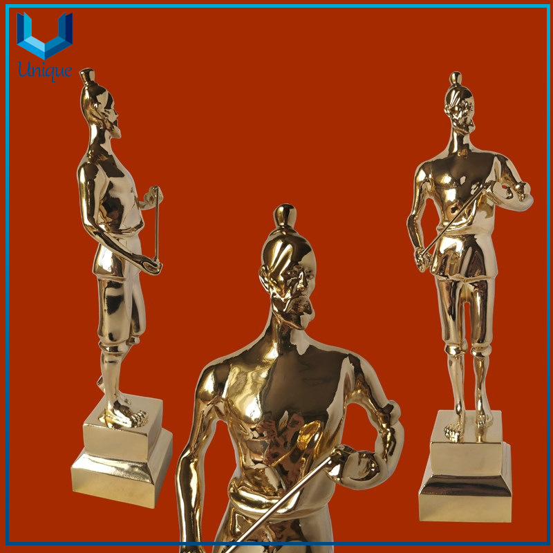 Metal Crafts Manufactuer ,Customize 3D Statue in Gold, Gold Metal Trophy, Hight Quality Metal Plaque for Awards