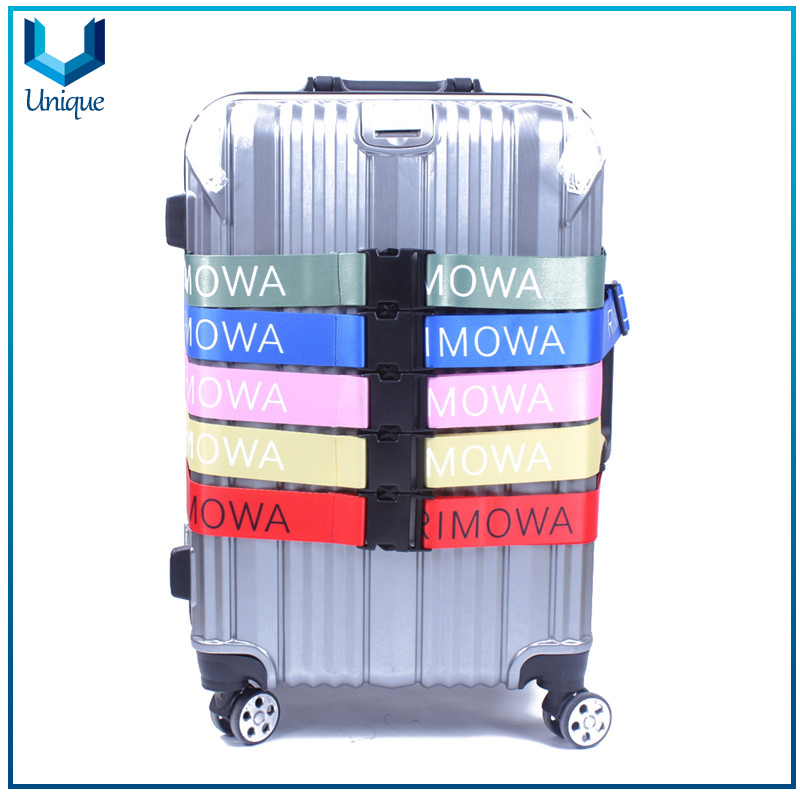 Travel Accessories Lock Buckle for Luggage, Personalized Polyester Luggage Strap Suitcase Belt in Customize Design