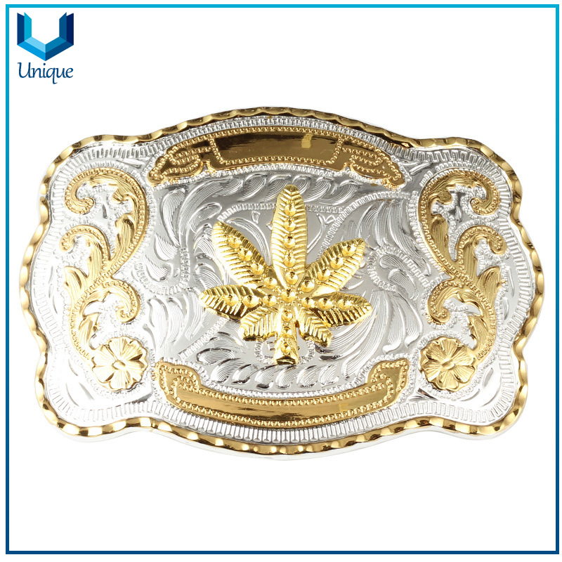 Metal Crafts Fashion Accessories, Two Tone Plating 3D Metal Buckles, Garment Accessories Heavy Duty Belt Buckle for Promotional Gifts