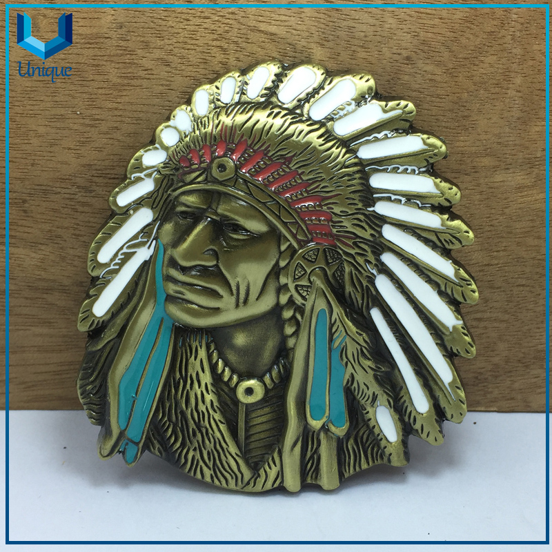 3D Indian Style Hotsale Fashion Accessories, Available Stock Metal Buckle,Customize Design Belt Buckle for Promotion Gifts