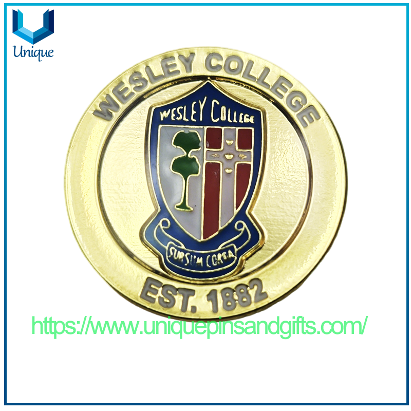 Custom 3D Metal School Brooch Lapel Pin Badge College Honor Badge SJC Nursing Badge