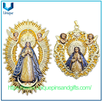 4.High Quality Our Lady of Guadalupe Pendant with Angels, Religious Gift