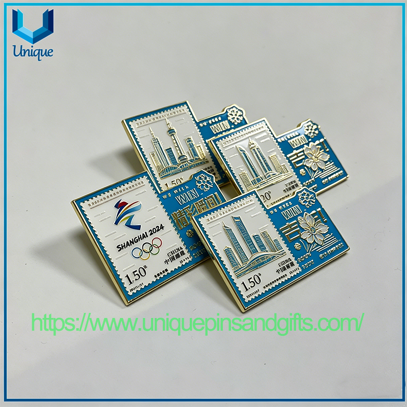 High-quality Custom Metal Stamps Badges Commemorative Badges Sports Event Emblems with Butterfly Clasps