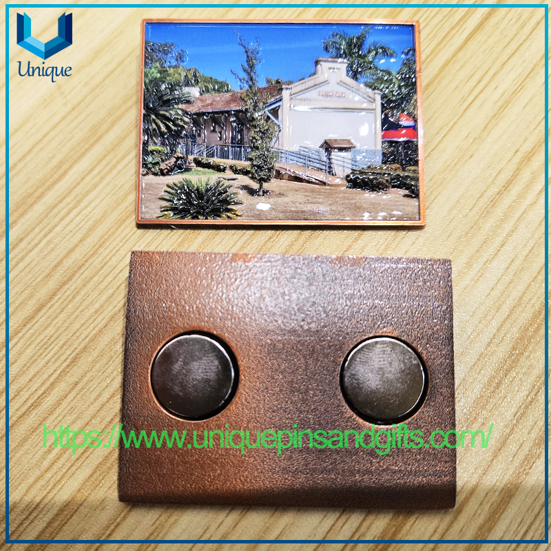 Custom Collectible Souvenirs Magnetic Refrigerator Sticker City Landscape Pattern Metal/Ceramic Fridge Magnet Sticker