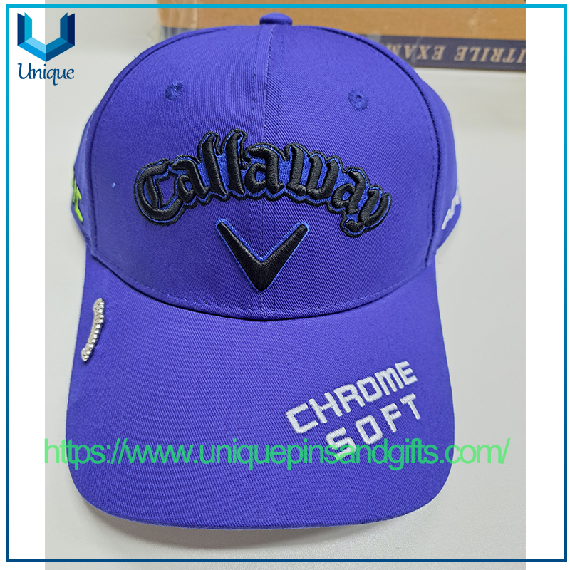 Callaway Golf 3D Embroidery Baseball Cap with Metal Logo Pin