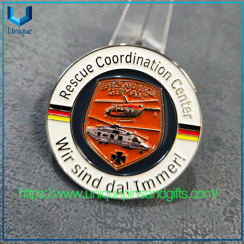 Custom Design High Quality 2.25" 3D Metal Commemorative Coins,LUH SAR RESCUE Commemorative Coins