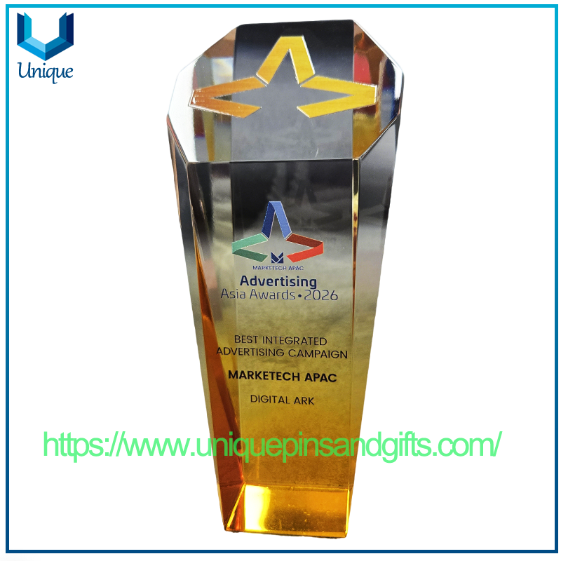 Factory Customized Optical Inner Engraved Crystal Glass Trophy K9 Crystal Trophy Award Deluxe Crystal Award Medal And Trophy