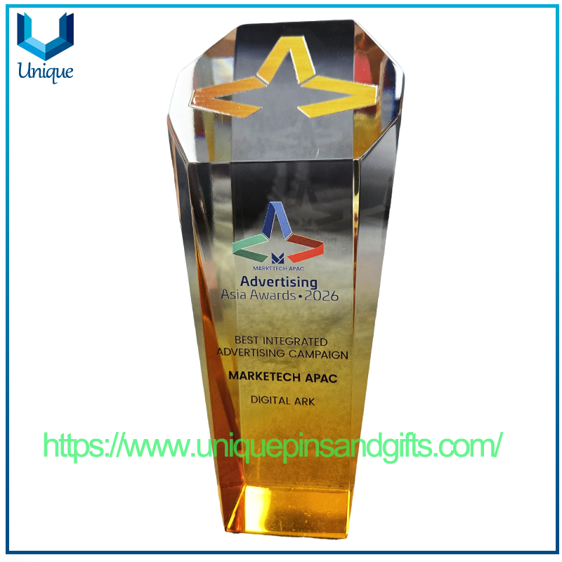 Factory Customized Optical Inner Engraved Crystal Glass Trophy K9 Crystal Trophy Award Deluxe Crystal Award Medal And Trophy