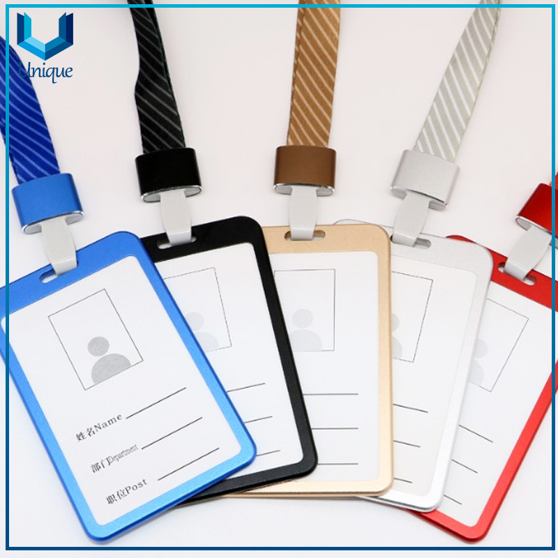 001-05Aluminum Alloy ID Credit Name Card Badge Holder Cover Metal Zinc Alloy Business Card Holder
