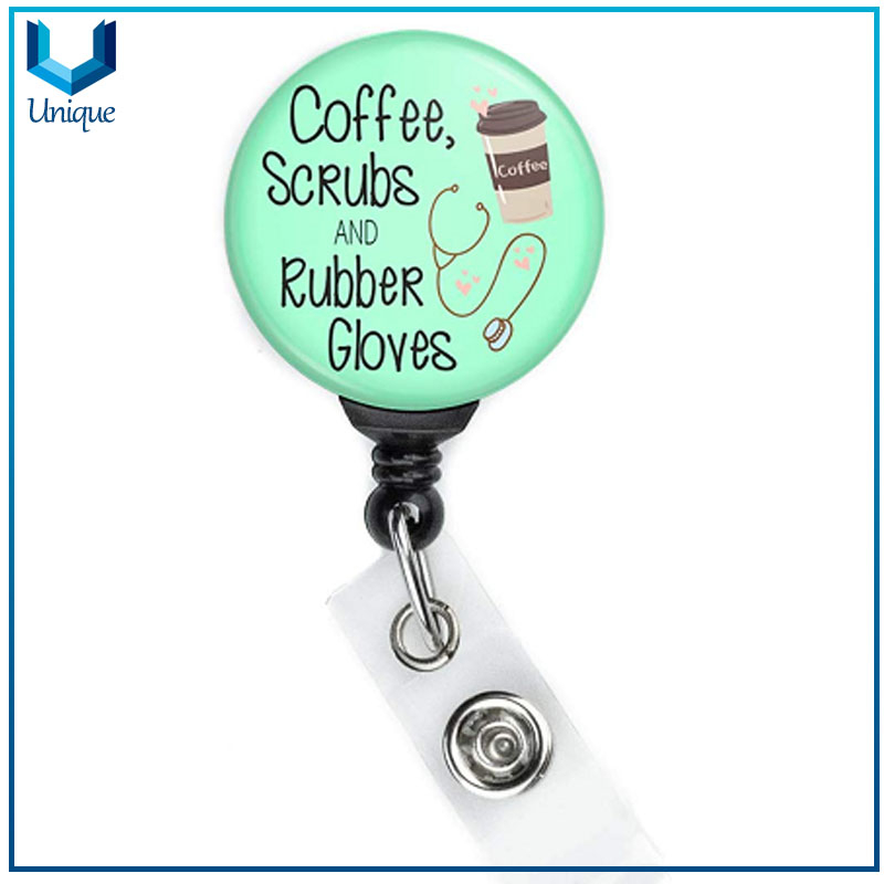 Promotion cute retractable badge holder with customized design, yoyo badge holder