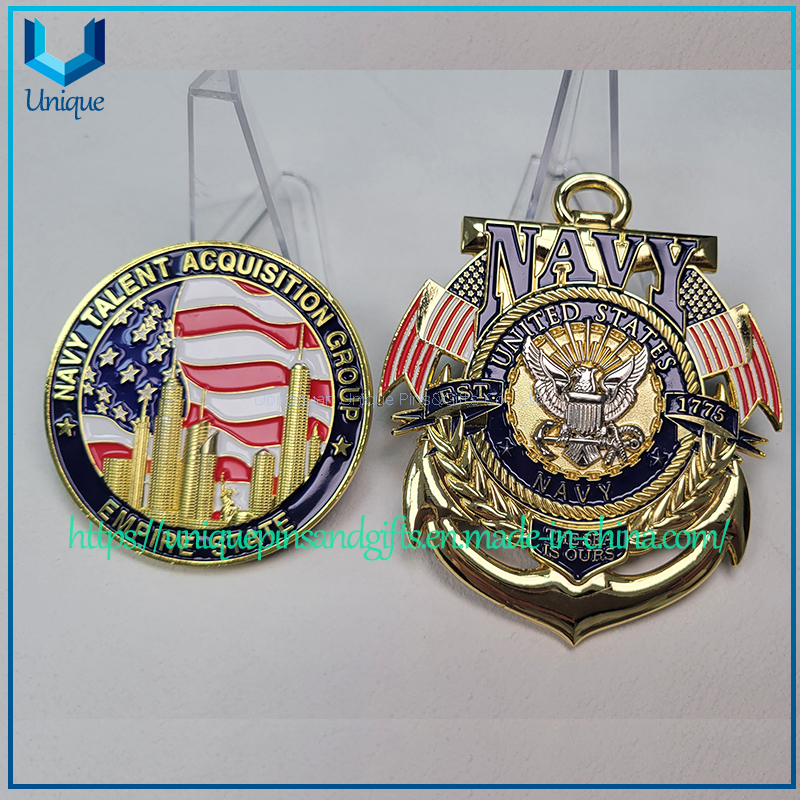 Custom Military Navy Souvenir Bottle Opener And Coin With Creative Design