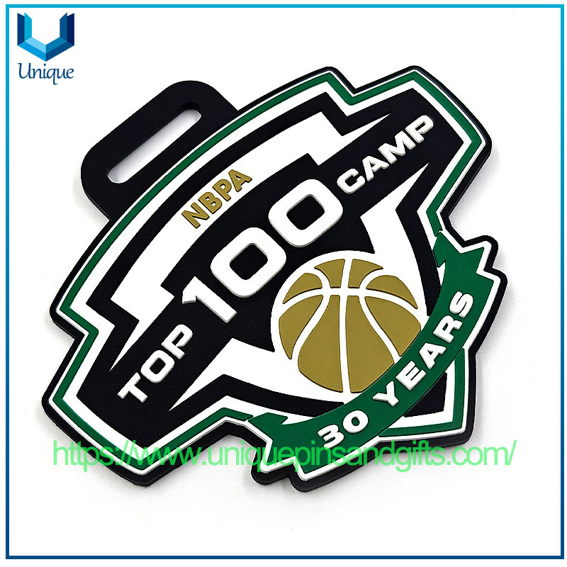 Customized Personalized Soft PVC Rubber Award Medal School Sports Competition Souvenir Medal with Ribbon for Promotion Events