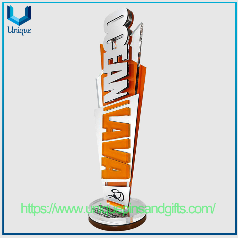 Free Design Customize New Mold Metal Trophy Creative Enterprise Honor Excellent Lettering Trophy (11)