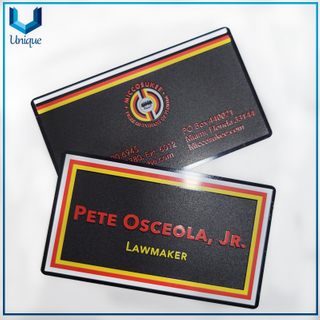 black nickel stainless steel Metal Business card in custom design 