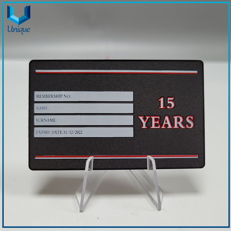 High Qualilty Stainless steel Black metal card with custom logo