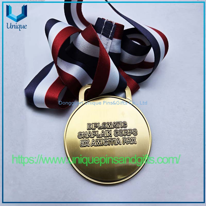 Custom ICD DIPLOMATIC CHAPLAIN COPS EX AMICITIA PAX Metal Medal with Printing Ribbon