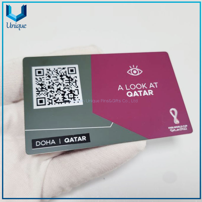 Cutsom Metal card with QR code printing，Custom card