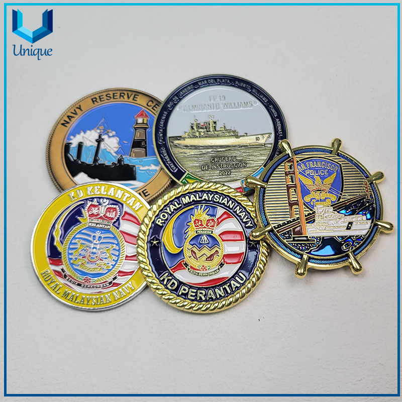 Custom Metal Police Commemorative Coin in Soft Enamel 2.25 Inch,Army Navy Metal Commemorative Coins,soft Enamel Metal Coin 