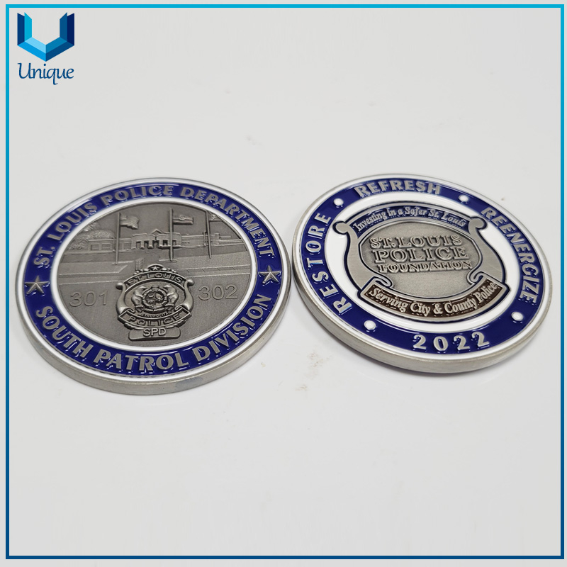 High Quality Customized Design Made Metal 2.25" 3D Police Army Military Marine Command Souvenir Coins Sport Souvenir Coins