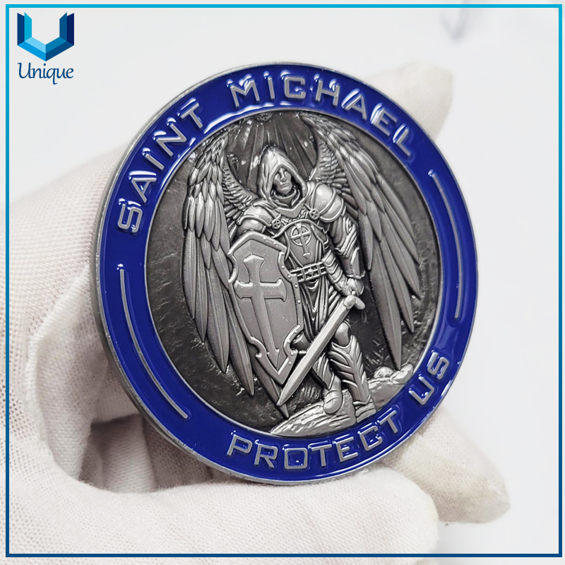 Custom Design 2.25 inch Plating Nickel USA Missouri Angel Police Coin,Customize Challenge coin Manufacturer