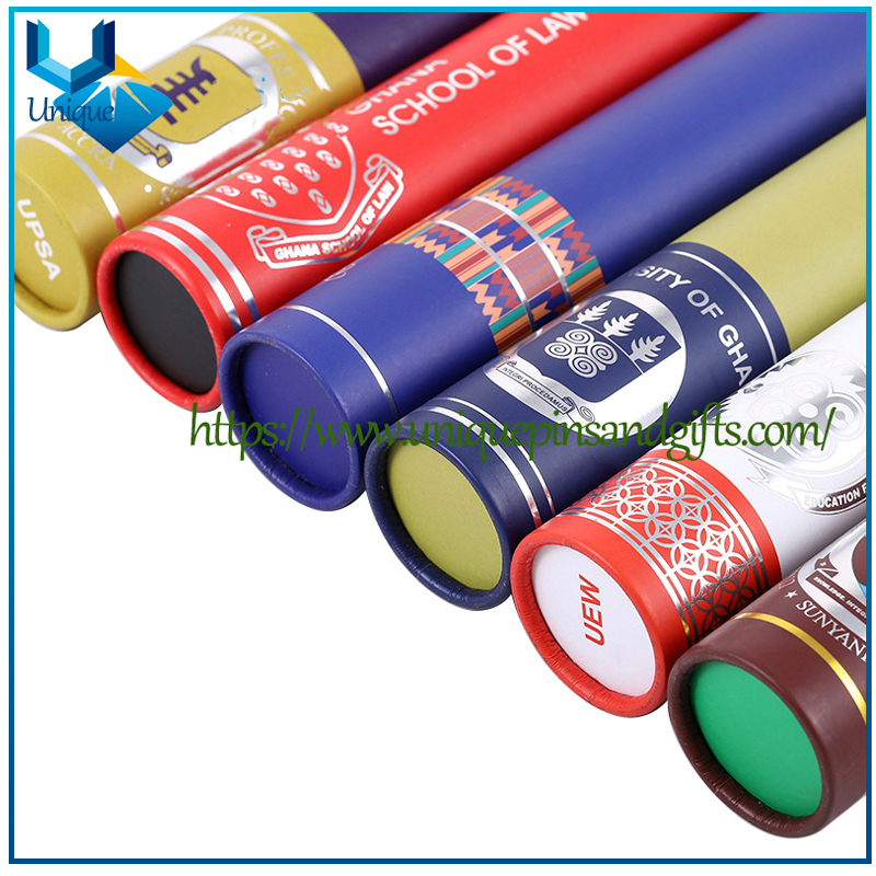 Factory Wholesale Customized Design Logo Grain Leatherette Graduation File Certificate Scroll Holder