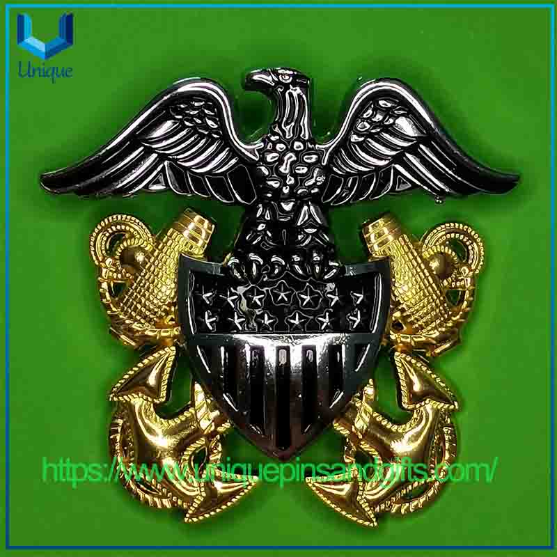Custom Metal 3D American Airline Pilot's Chest Badge Emblem, Collection for Maritime Enthusiasts