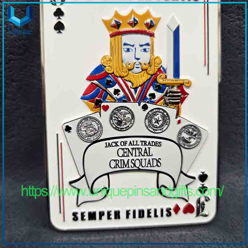 Custom Creative Design USA Navy Poker Coin