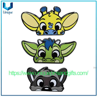 Geometric Cartoon Pig Enamel Pin Badge with Colorful Printing for School Promotion Children