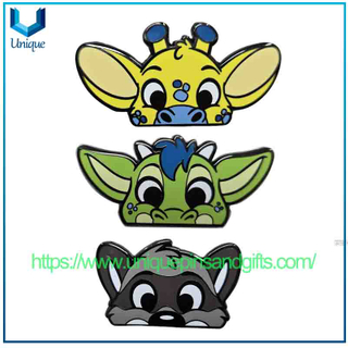 ABU Geometric Cartoon Pig Enamel Pin Badge with Colorful Printing for School Promotion Children