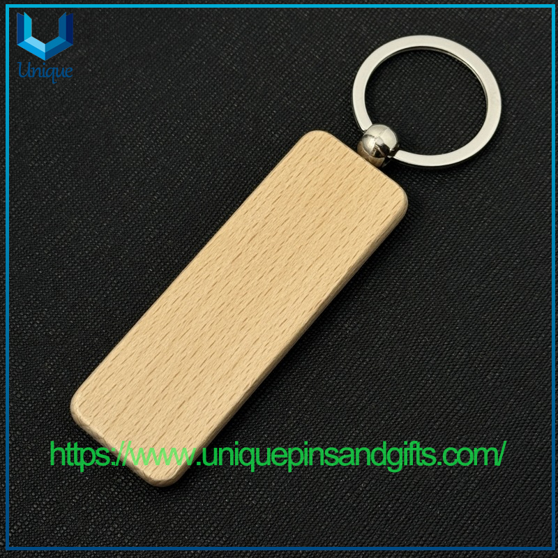 DIY Laser Engraving Character Pattern Solid Wood Keychaien (8)