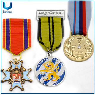 China Wholesale Metal Crafts, Customize Military Medal Factory, 3D Soft Enamel Souvenir Honor Medal for Sports Events