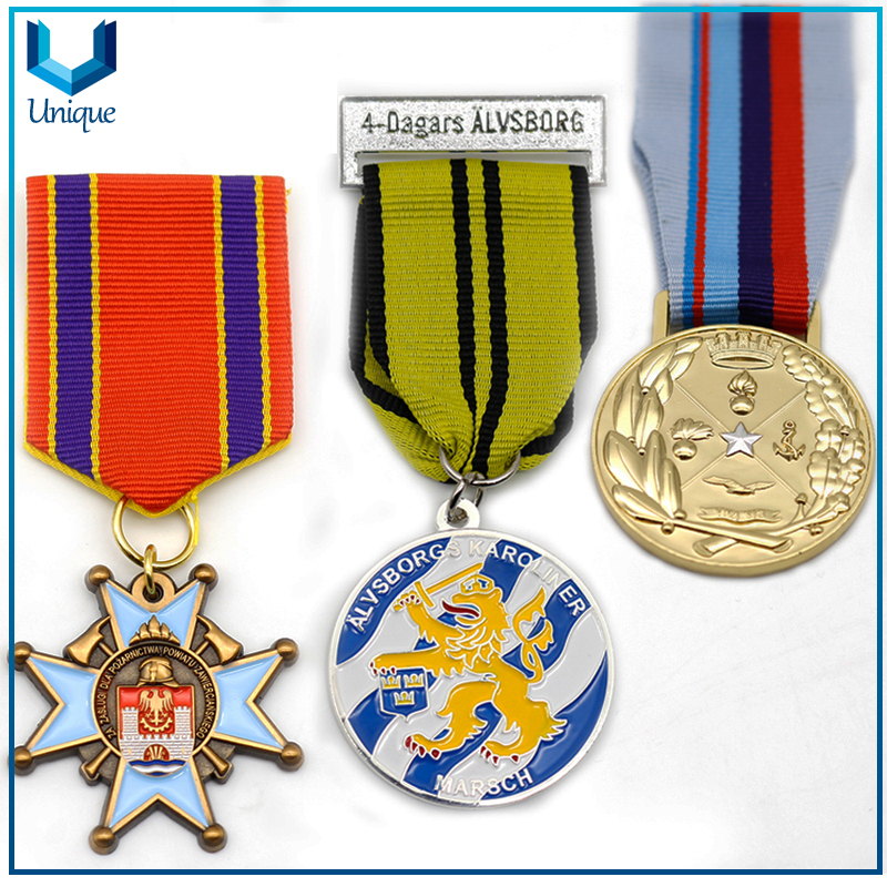 China Wholesale Metal Crafts, Customize Military Medal Factory, 3D Soft Enamel Souvenir Honor Medal for Sports Events