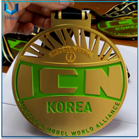 Customize 14cm big Medal, Competition Award Medal Trophy, Korea ICN Medal, Spors Running Meda,Pormotional Medal for Gifts
