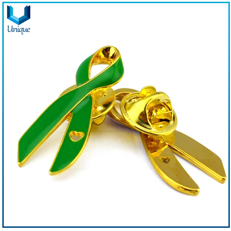 Available Mold Ribbon Pin, Multiple Design & color Metal Ribbon badge,Anti-Cancer Lapel Pin, Die Struck Gold Rainblow Pin