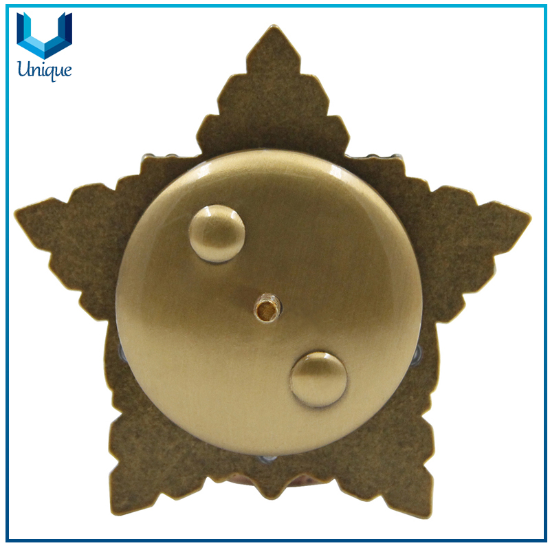 Customize Police Badge, Customize Design Sounvenir Brooch, Metal Honor Badge in Two tone Plating