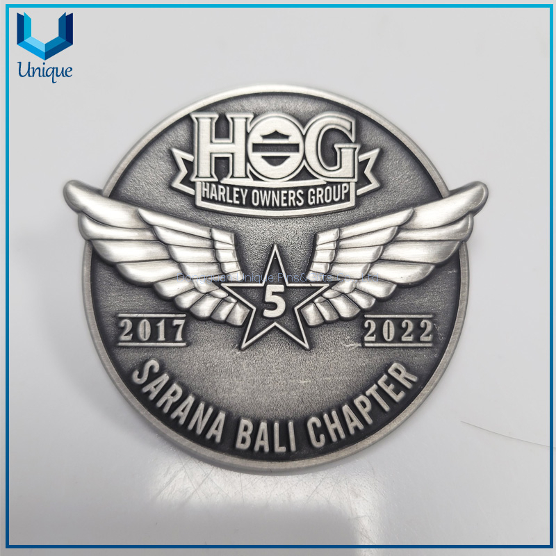 Custom Zinc Alloy 3D two tone Harley Owers Pin