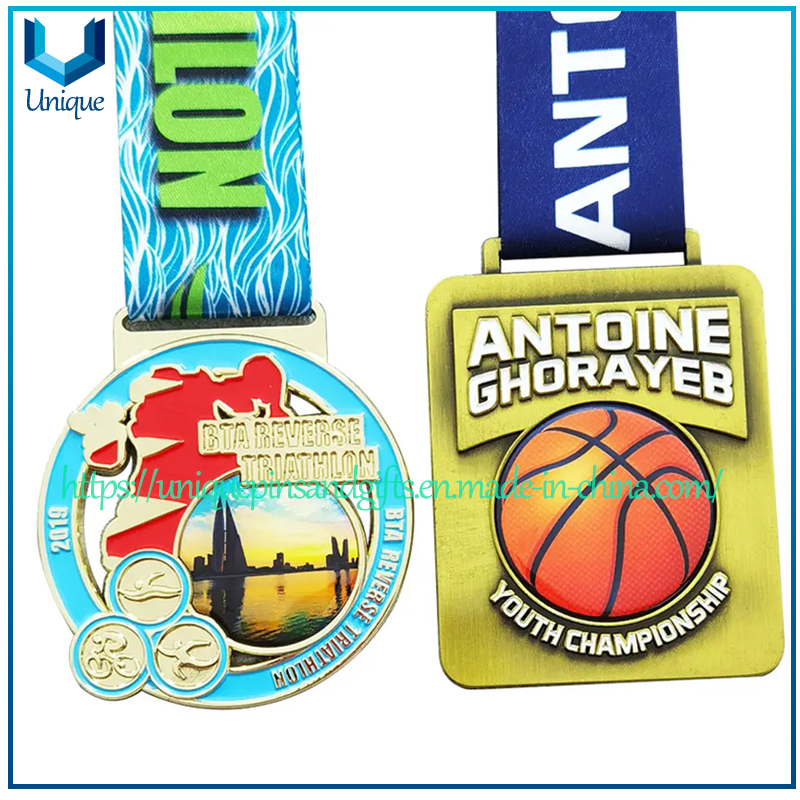 Custom 3D Gold Silver Bronze Championship Medal Challenge Medallion Swimming Judo Karate Bike Run Football Racing Soccer Finisher Triathlon Marathon Sports Medal