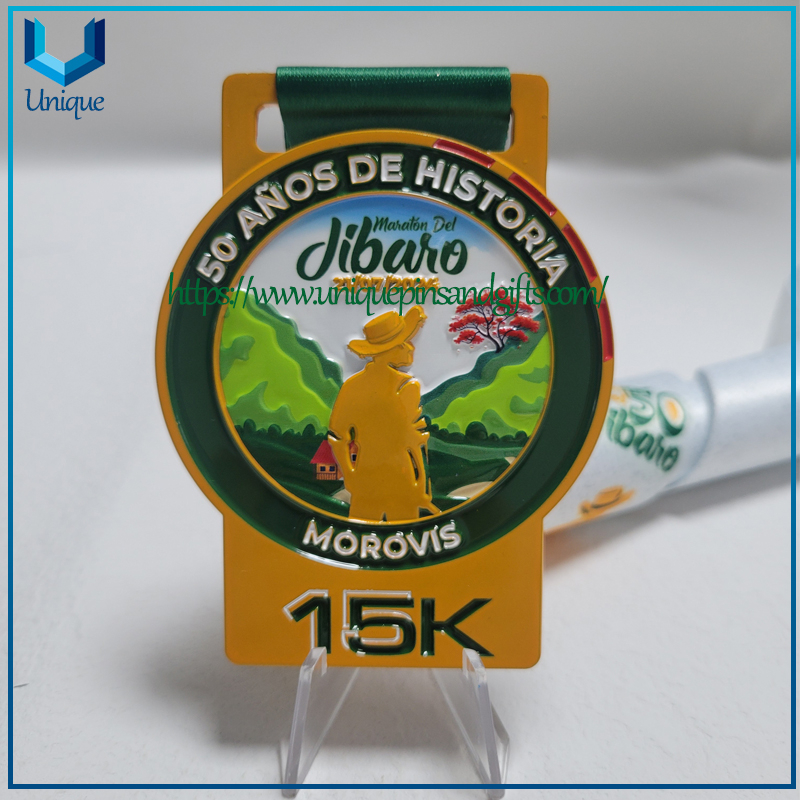 Custom Design Puerto Rico Spraying Color/Gold Plating Medal 15K Del Jibaro 2024 Medal