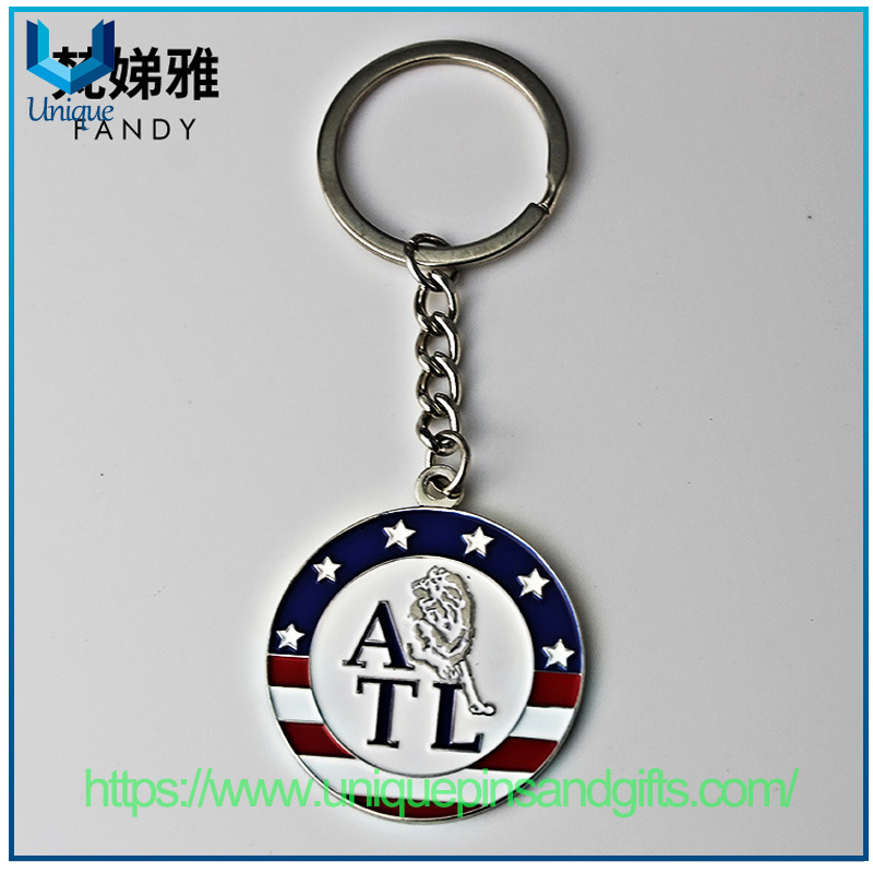Custom Metal Keychain Cartoon Keychain Corporate Badge School Badge Keychain for Promotional Gifts